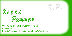 kitti pummer business card